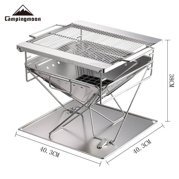 *CAMPING MOON*. fire pcs L*FULL SET* storage bag attaching *BBQ portable cooking stove * free shipping *.. fire * folding portable cooking stove * portable portable cooking stove * outdoor *5