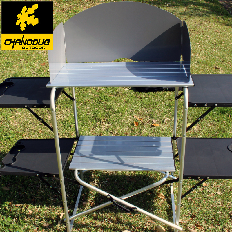 *CHANODUG OUTDOOR* outdoor euro kitchen table *FX-7133* storage Carry case attaching * folding 2 burner table *3