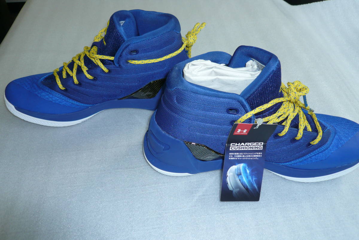 UNDERARMOR ＣＵＲＲＹ3 MID　カリー３　プレイオフカラー ＭＶＰ受賞、ＮＢＡ初優勝時 アンダーアーマー ２６㎝ ８インチ　新品未使用品_画像6