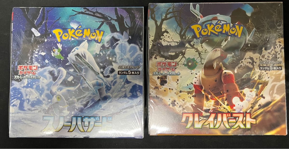 ポケモンカードゲーム クレイバースト スノーハザード 各1BOX 未開封