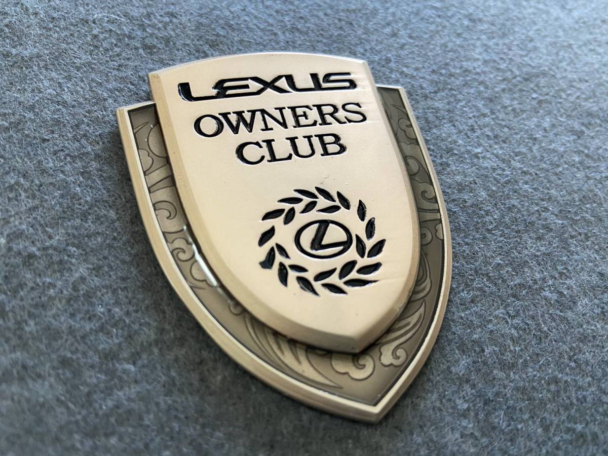  Lexus LEXUS metal car emblem car decal decoration metal sticker seal badge dress up 1 piece Gold 07 number 