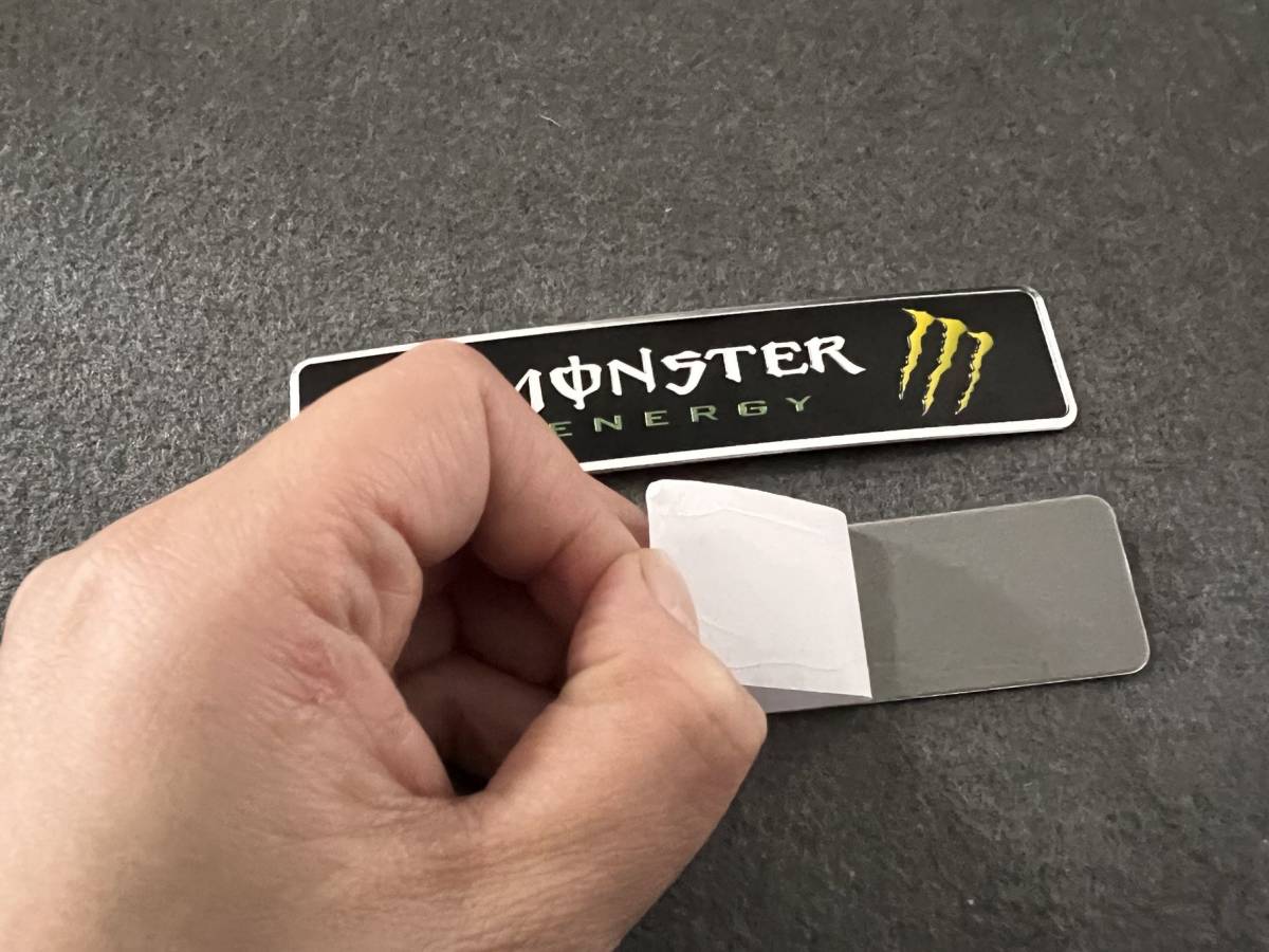 MONSTER★12*2.6CM★カーステッカー エンブレム プレート アルミ製 フェンダーバッジ シール 傷を隠す 2枚セット 559番_画像5