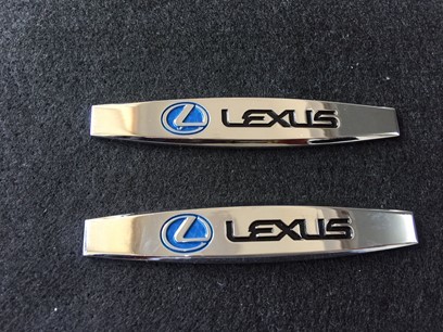 レクサス LEXUS カーステッカー プレート 金属製 車用デカール エンブレム フェンダーバッジ シール 傷を隠す 2枚セット　62番_画像1