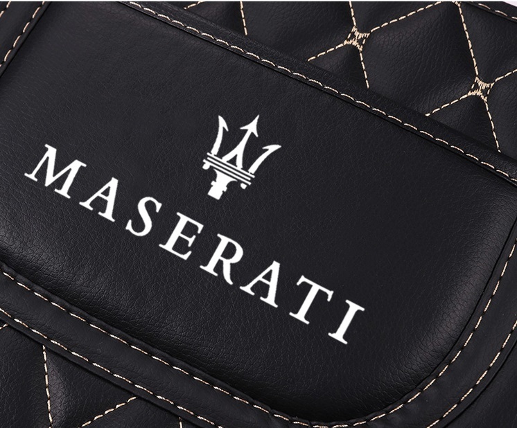 マセラティ Maserati 車用シートカバー 後部座席収納 バックプロテクター キックマット シートバックポケット 蹴り防止 ブラックの画像4