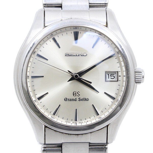 SEIKO グランドセイコー GS クォーツ シルバー文字盤 純正SSベルト