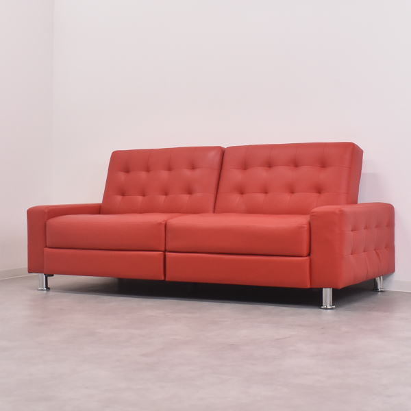 [ limitation free shipping ] storage attaching red division reclining 3P sofa bed outlet furniture 3 seater . sofa [ new goods unused exhibition goods ]0051319