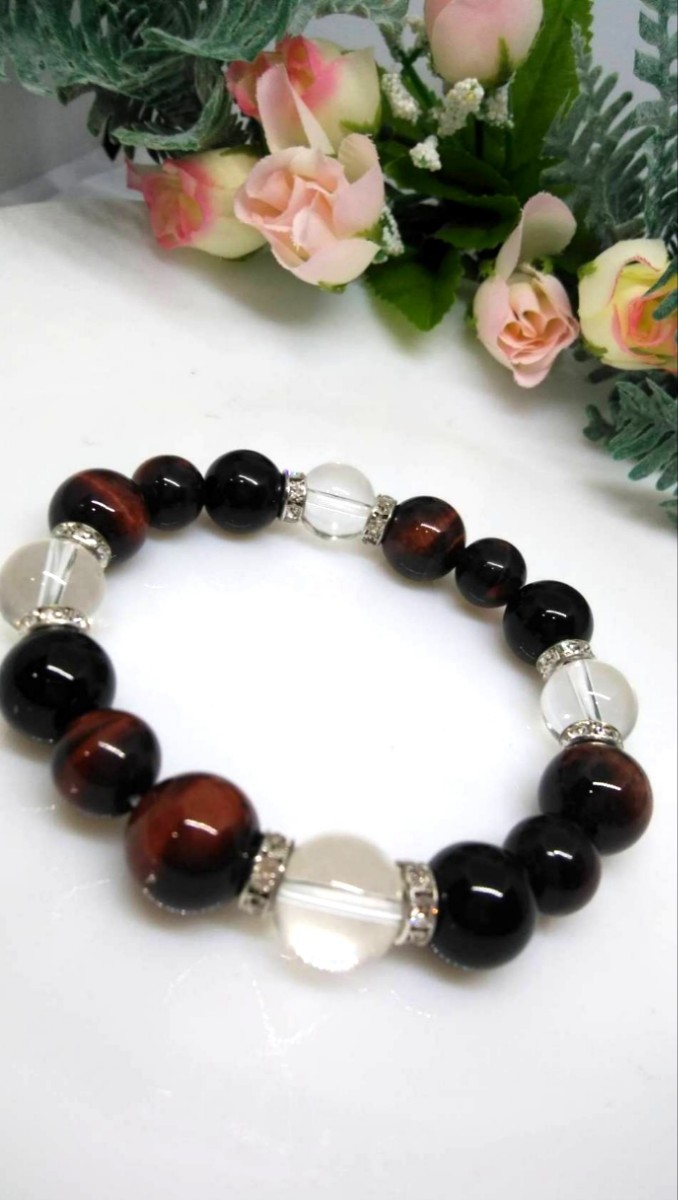  summer SALE!! natural stone 5A red Tiger I 5A onyx crystal 16. natural stone bracele Power Stone bracele 