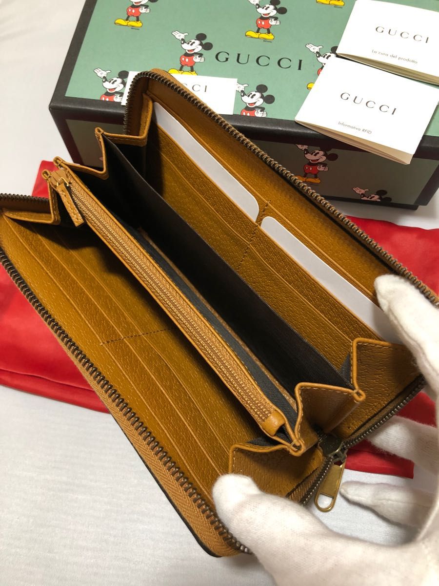 グッチ×ディズニー(ミッキーマウス)ラウンドファスナー長財布新品未使用♪
