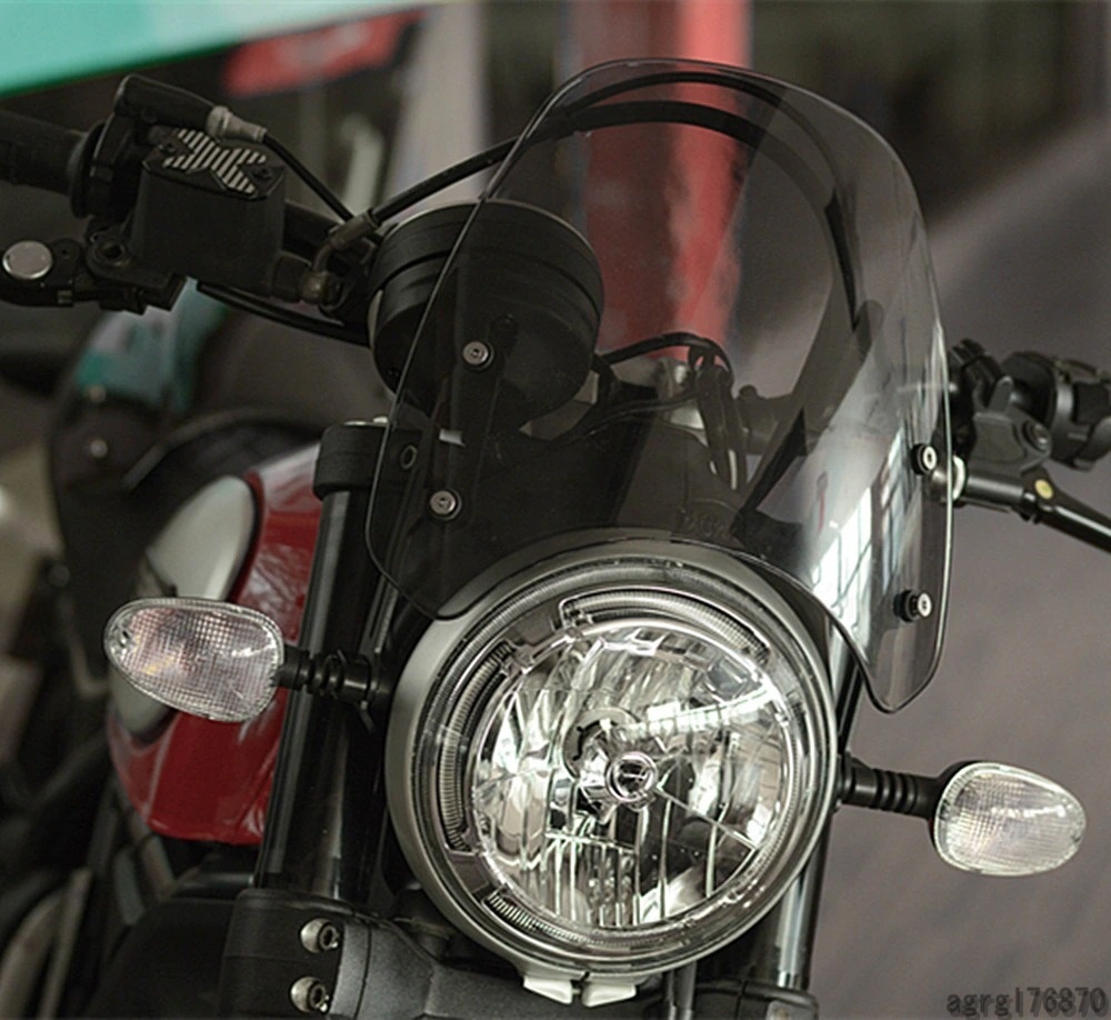 ドゥカティ 汎用 社外品 スクランブラー Ducati Scrambler 2015 2016 2017 2018 カーボン フロント カウル シールド スクリーン_画像5