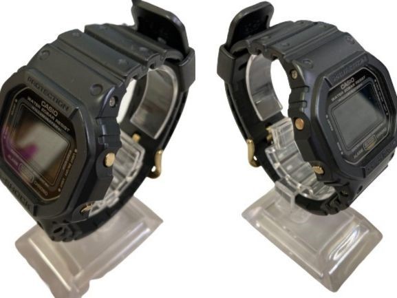 ★☆ CASIO カシオ G-SHOCK 腕時計 DW-5600P (3229) ラバースクエアデザイン ブラック 20気圧防水 バックライト点灯確認済 ☆★_左右側面から撮影