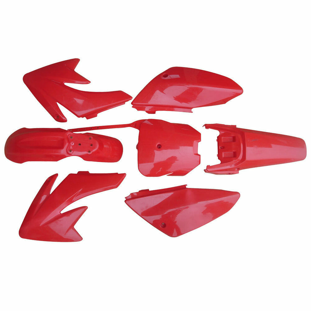 BRAND NEW RED BODY PLASTIC KIT HONDA CRF 70 CRF70 Complete 7 pcs Set Fairing 海外 即決