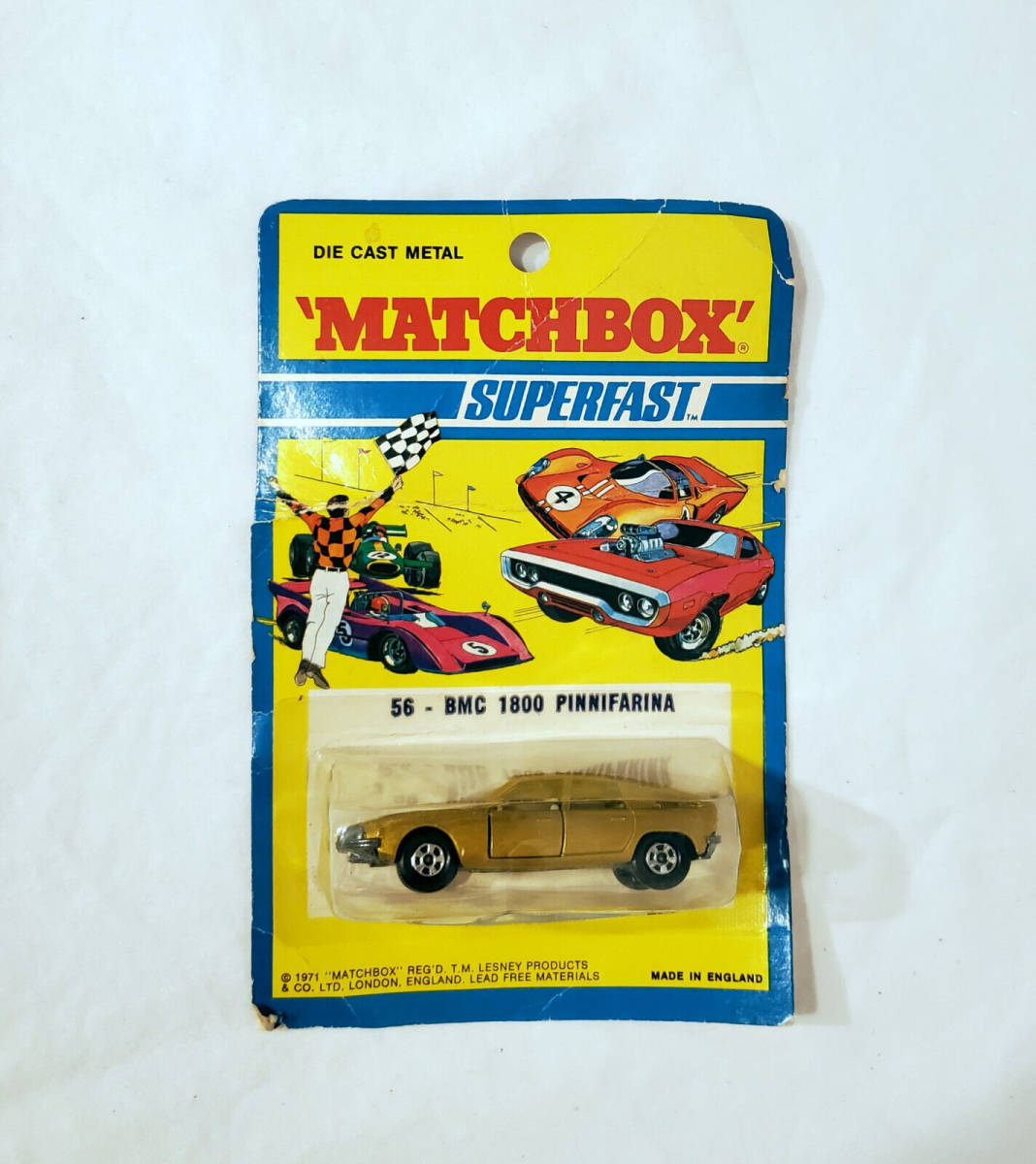 Matchbox 1971 #56 BMC 1800 Pinnifarina Blister Pack Lesney England NOS 海外 即決