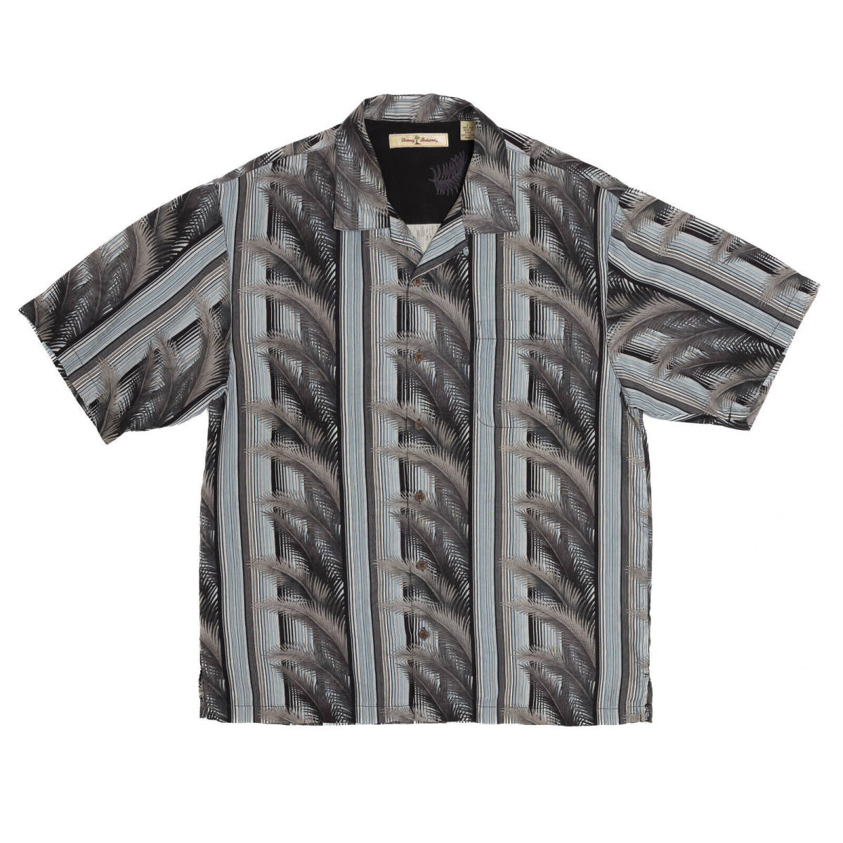 Vintage TOMMY BAHAMA Hawaiian Camp Shirt Mens Large 100% Silk Short Sleeve Palm 海外 即決