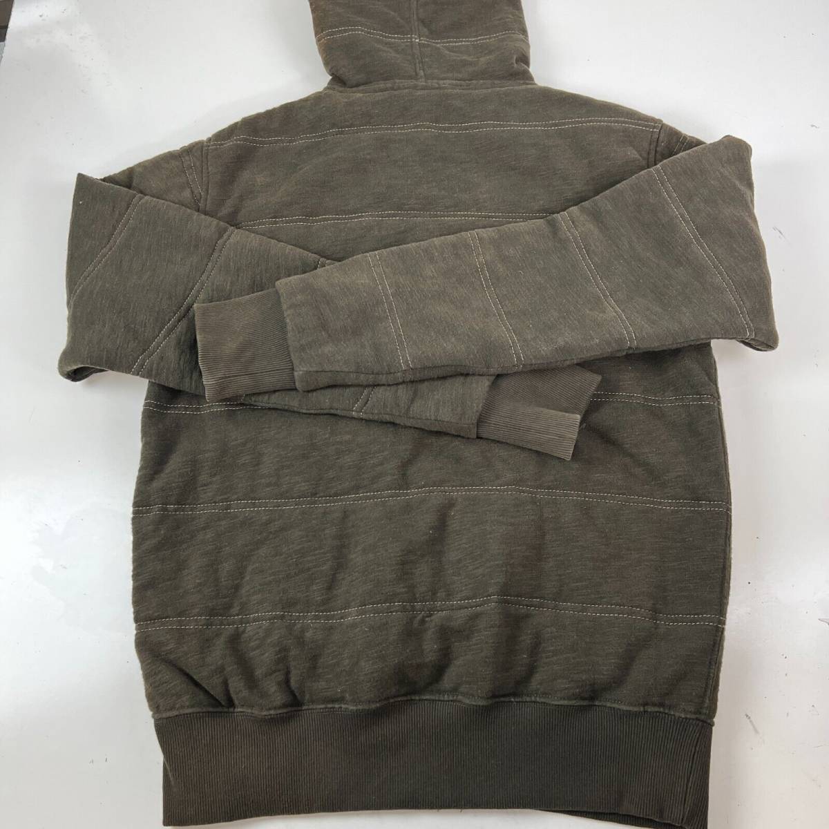 Fox Jacket Men Olive Green Hooded Long Sleeve Pockets Polyester Full Zip Large 海外 即決 - 1