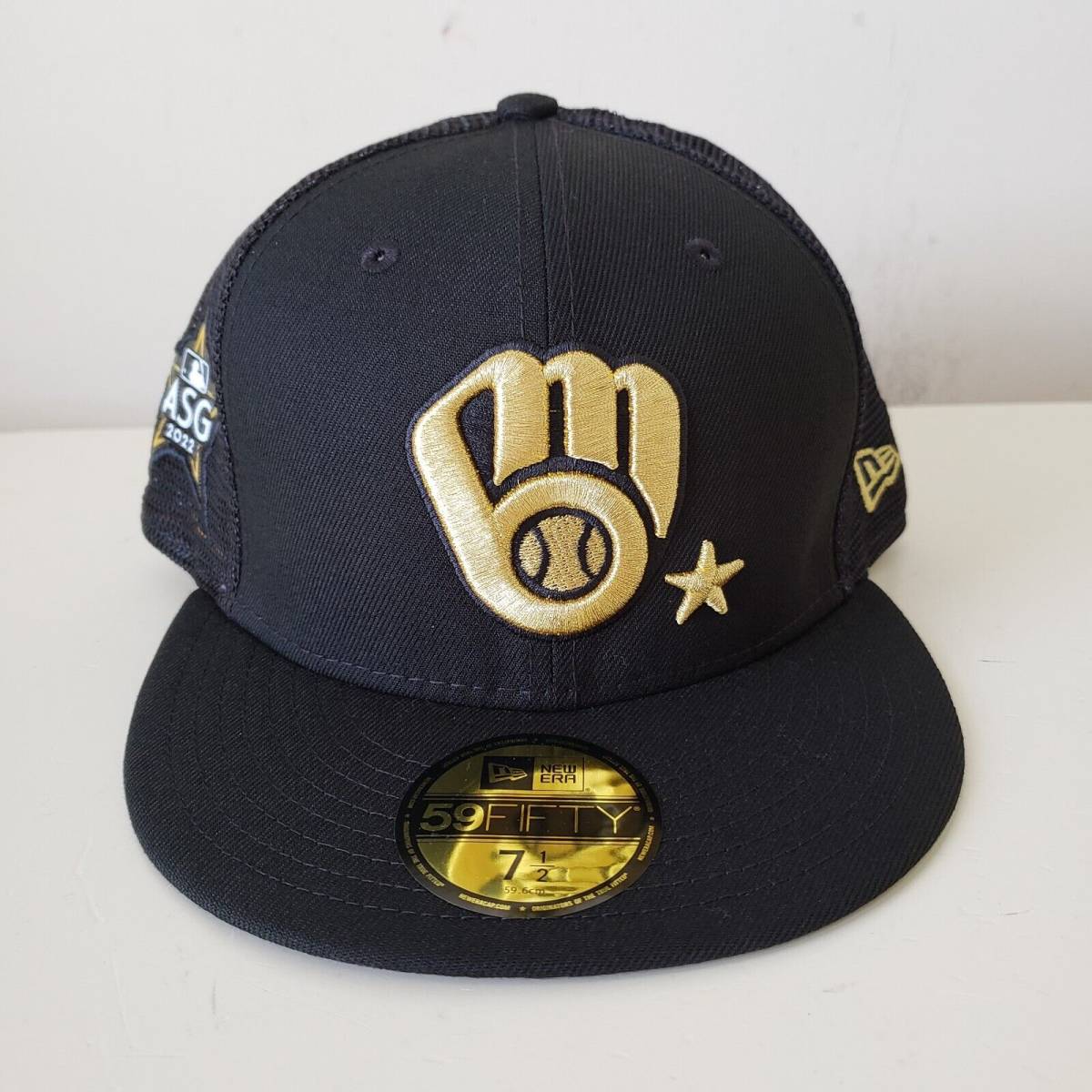 Milwaukee Brewers Hat Cap Fitted 7 Black New Era 59Fifty 2022 All-Star Game 海外 即決