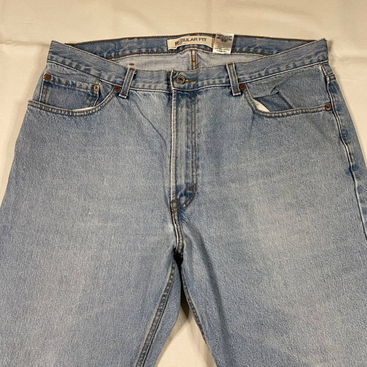Levi’s 505 Jeans Men Size W40 L30 Light Wash Blue Regular Fit Denim 海外 即決
