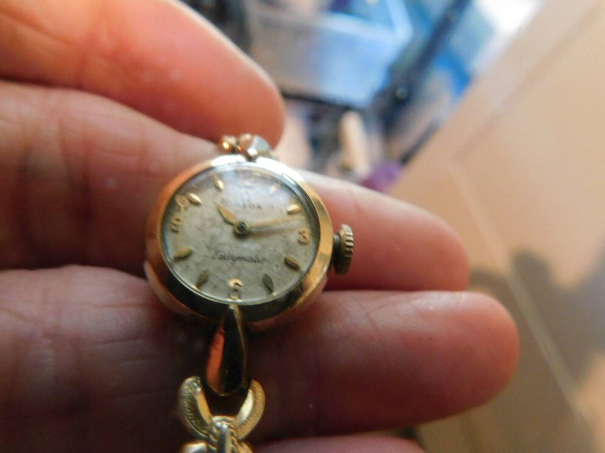 Vintage Omega Ladymatic Wrist Watch 14K Gold Filled WORKS 海外 即決