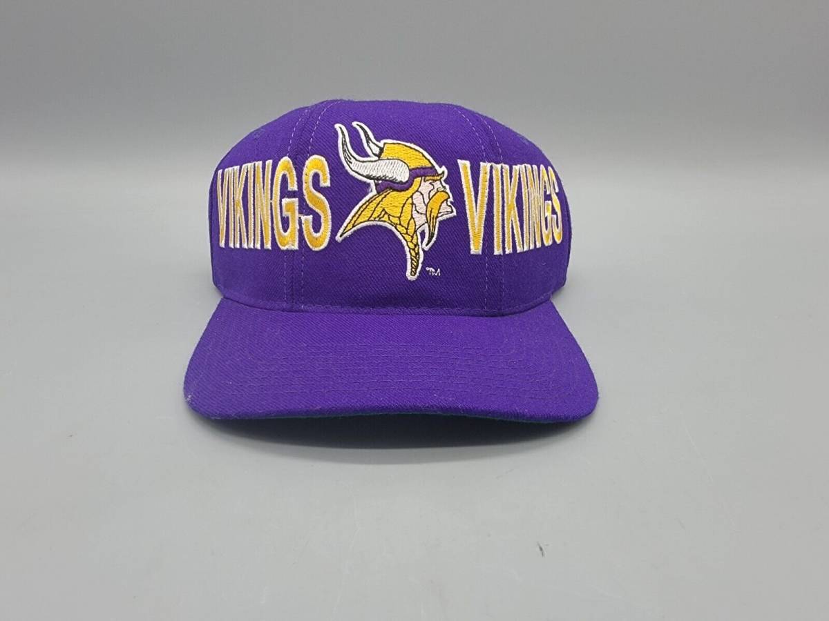 Vintage Minnesota Vikings Starter The Natural Snapback Hat Purple Team NFL WOOL 海外 即決