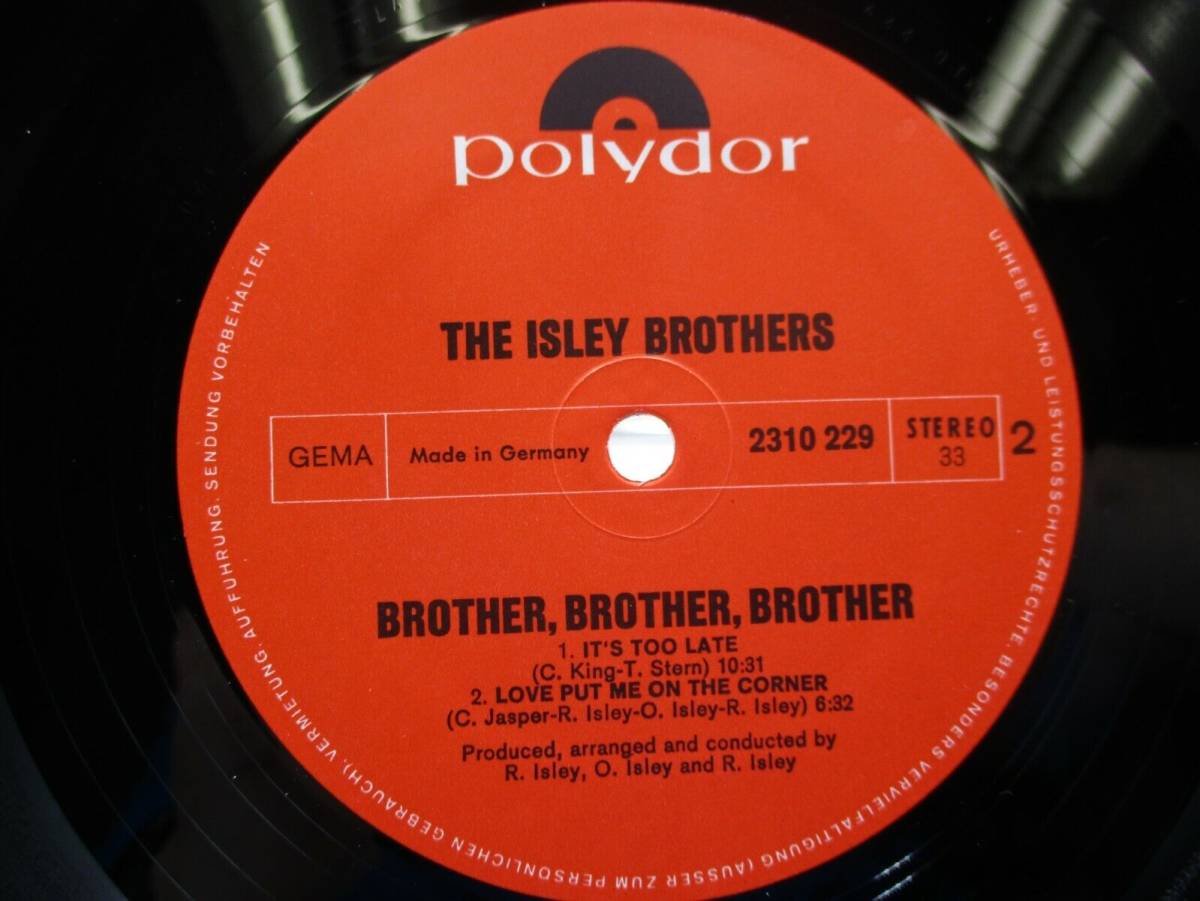 The Isleys "Brother Brother Brother" LP Record Ultrasonic Clean Germany NM c VG+ 海外 即決 - 7