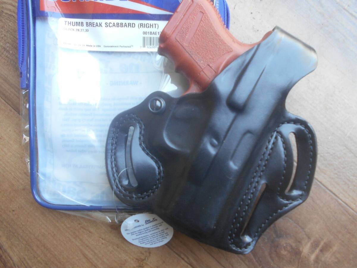 Desantis 001 OWB TB Holster Glock 26,27,33 Black Right Hand T3 海外 即決