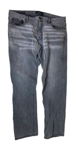 Lucky Brand Jeans Gray 221 Straight 38 x 32 Mens Denim Distressed 海外 即決