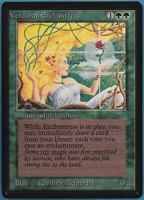 Verduran Enchantress Beta NM Green Rare MAGIC MTG CARD (ID# 368964) ABUGames 海外 即決