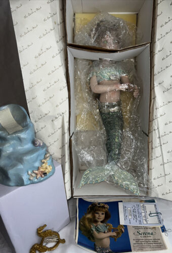 The Danbury Mint Serena by Judy Belle Mermaid Porcelain Doll NEW 海外 即決