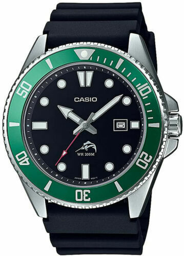 Casio MDV106B-1A3V, Men's Analog Watch, Black Resin Band, Date, 200 Meter WR 海外 即決