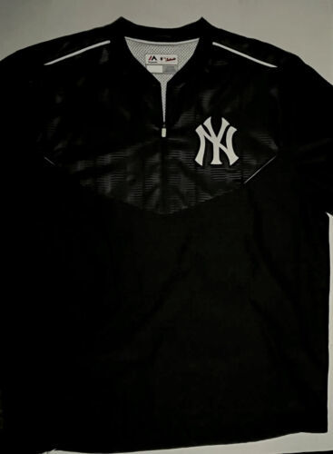 Majestic Authentic Collection New York Yankees Cool Base 1/4 Zip Pullover XL * 海外 即決