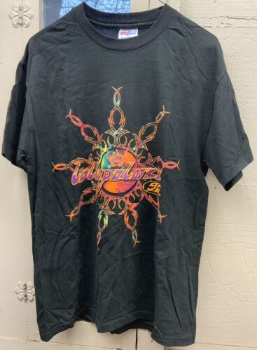 Vintage 1996 Lollapalooza Music Festival T-Shirt Size L Hanes Tag Black 96 90s 海外 即決