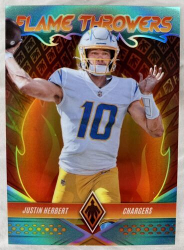 2022 Panini Phoenix Justin Herbert Flame Throwers SP /150 Los Angeles Chargers! 海外 即決
