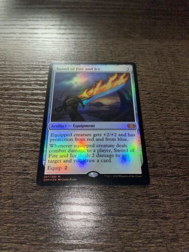 1x FOIL Sword of Fire and Ice M/NM - MTG Double Masters - Free Shipping 海外 即決