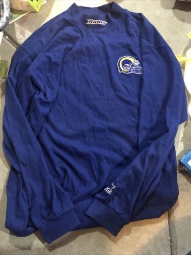 Vintage STARTER Los Angeles Rams Long Sleeve Shirt - Blue VTG 90s Retro Sports 海外 即決