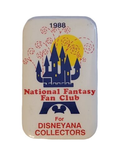 VTG Disney 1988 National Fantasy Fan Club for Disneyana Collectors Button Pin 海外 即決