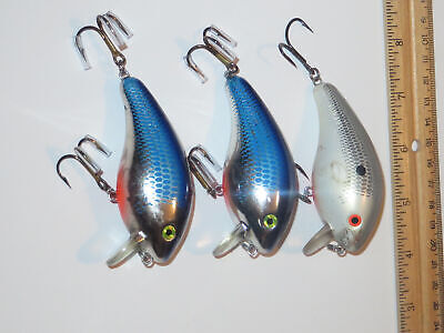Lot of 3 Manns One Minus -1 Lures double stamps Gray Chrome Blue 海外 即決