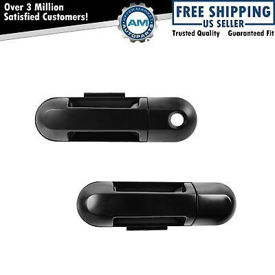 Door Handle Front Outer Black Smooth Pair Set for Explorer Mountaineer NEW 海外 即決