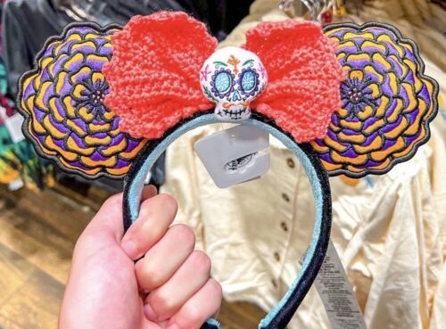 Disney Parks 2022 Coco Day of The Dead Skull Mickey Minnie Ear Headband 海外 即決