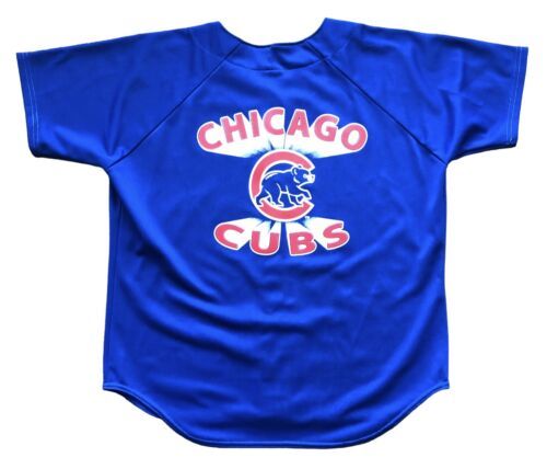 Rare Vtg 90s Chicago Cubs Rawlings Baseball Jersey Blue Mens L 1990s MLB 海外 即決