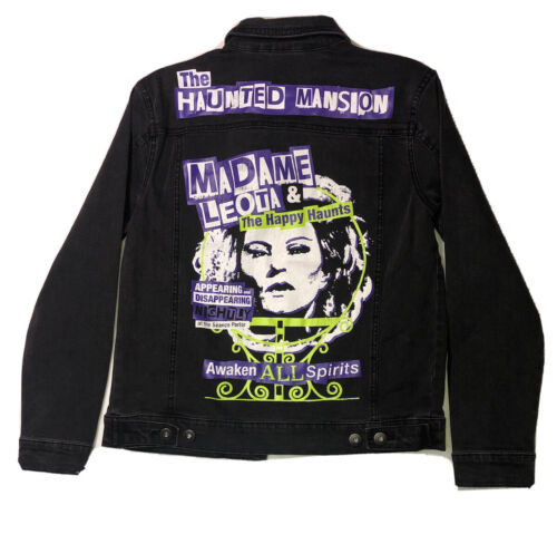 Disney Haunted Mansion Madame Leota Black Denim Jean Jacket Size XS 海外 即決