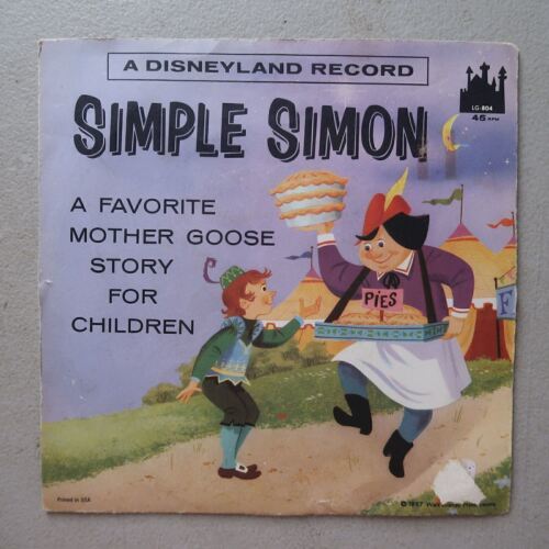 SIMPLE SIMON A FAVORITE MOTHER GOOSE STORY VINYL 45 DISNEYLAND VG 11-160 海外 即決