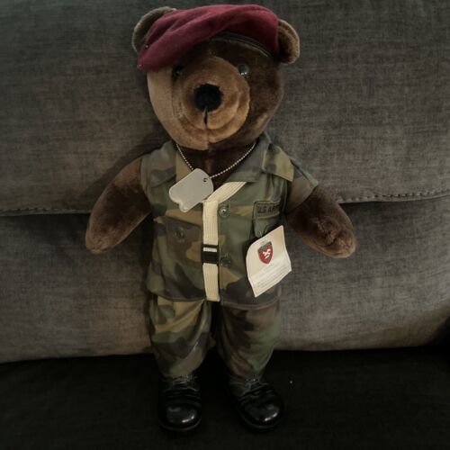 US Army Airborne Camo Army Combat Uniform ACU 20in Teddy Bear 海外 即決