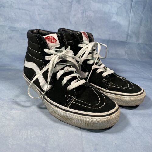 バンズ Old Skool White ブラック Classic high top Athletic Shoes Sneakers メンズ Size 8 海外 即決