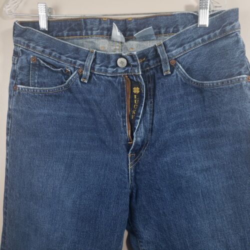 Lucky Brand Bootcut Jeans Adult Mens 33x27 Denim Gene Montesano Made in USA 海外 即決
