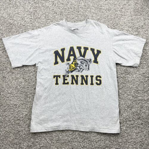 VTG 90s Naval Academy Gift Shop Navy Tennis Single Stitch Military
