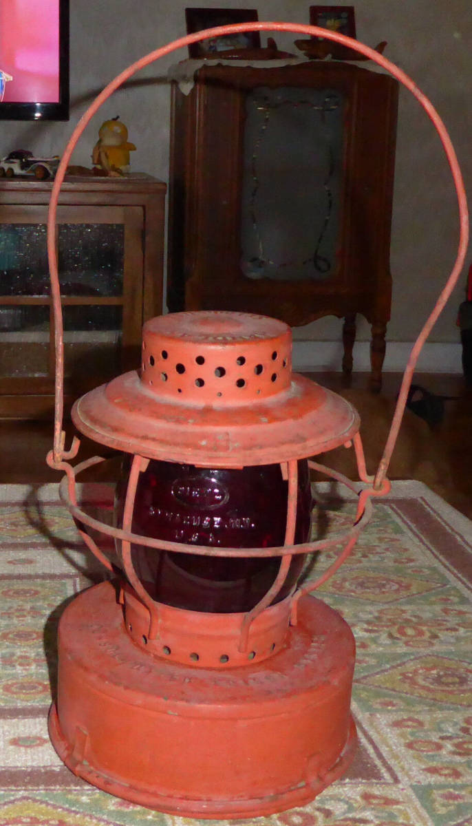 Vintage Red Hanlan Lantern 海外 即決