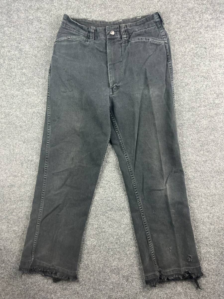 Vintage Frisko Jeans Men's W28 x L27 Black Denim Can't Bust 'Em High Waist 海外 即決