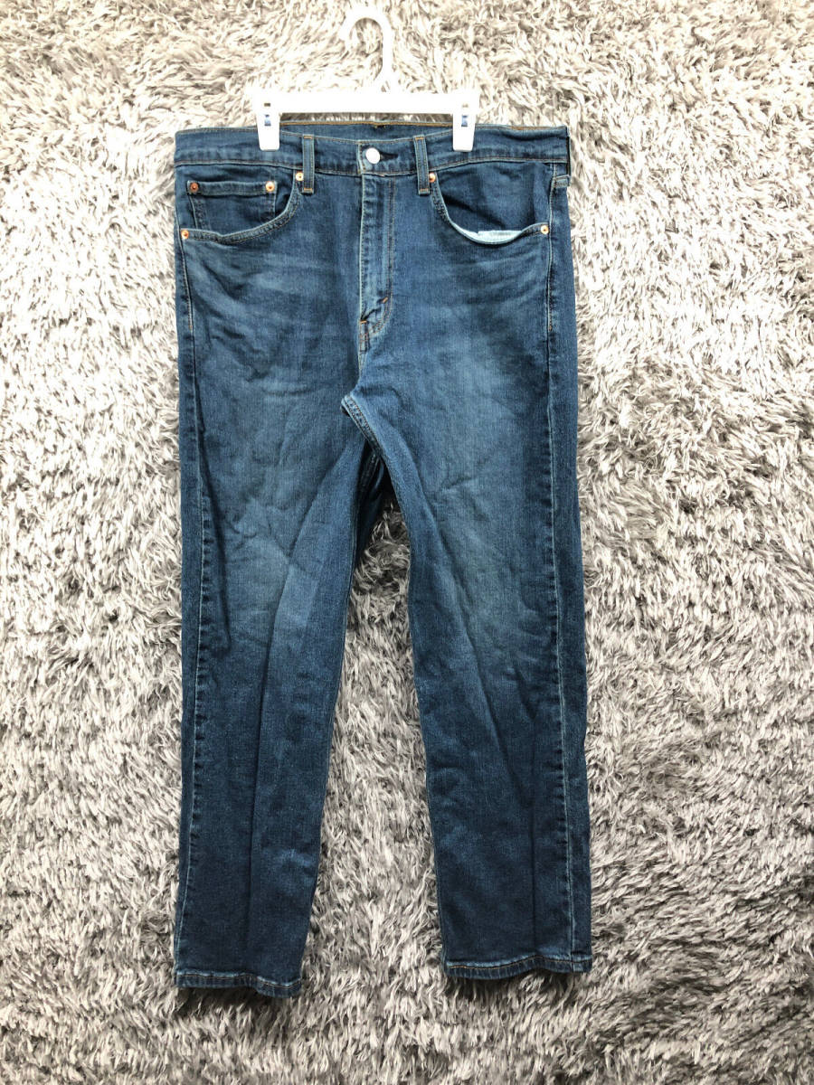 Levi's 505 Jeans Size 34x30 Mens Mid Rise Straight Leg Dark Wash Blue Denim 海外 即決