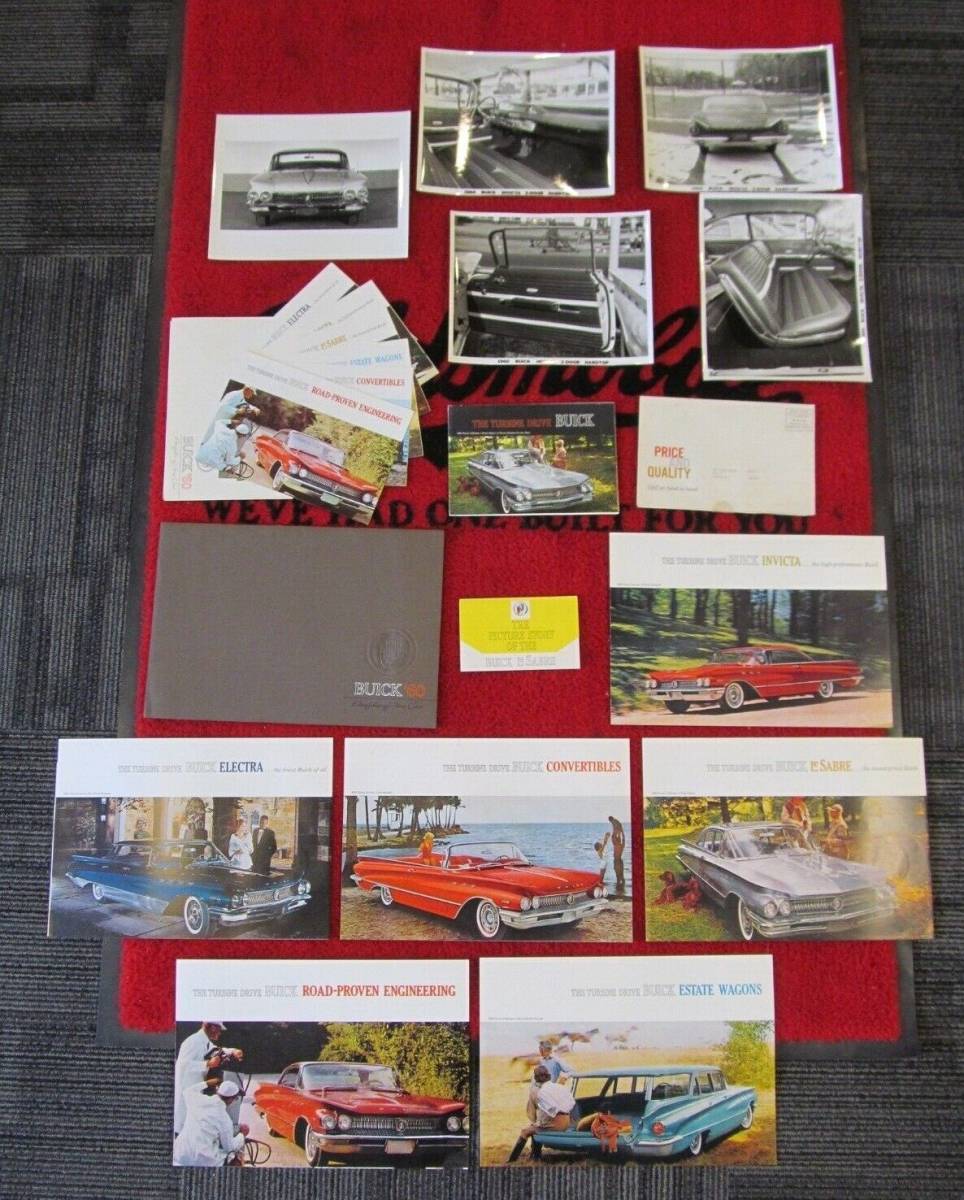 1960 Buick Lesabre Electra Invicta Sales Dealer Picture Brochure Folder Set Nice 海外 即決