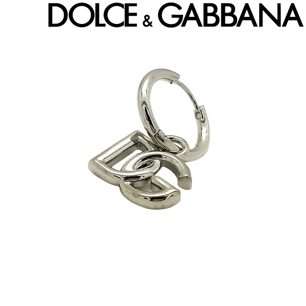 Dolce &amp; Gabbana Dolce &amp; Gabbana Brand Pierce DG Logo Silver Silver Weo5l2-W1111-87655