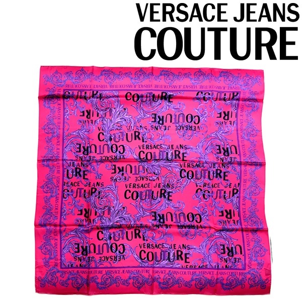 2022年レディースファッション福袋特集 COUTURE JEANS VERSACE ベルサーチ 74HA7H02-ZG151-PR5 ピンク シルク バロッコプリント ロゴ スカーフ ヴェルサーチェ その他 2022年レディースファッション福袋特集 COUTURE JEANS VERSACE ベルサーチ 74HA7H02-ZG151-PR5 ピンク シルク バロッコプリント ロゴ スカーフ ヴェルサーチェ その他